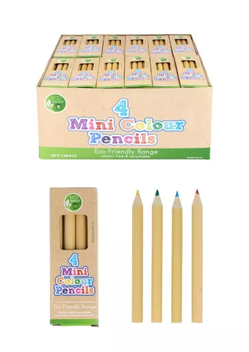 Eco-Friendly Mini Pencils (Box of 4) - Pack of 120