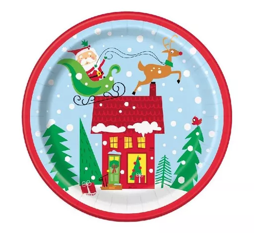 Colourful Santa Plates