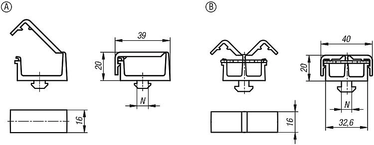 Cable Clip With T Slot