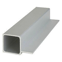 K0628 Square Tube With Flange In Aluminium For Internal Connection Elements