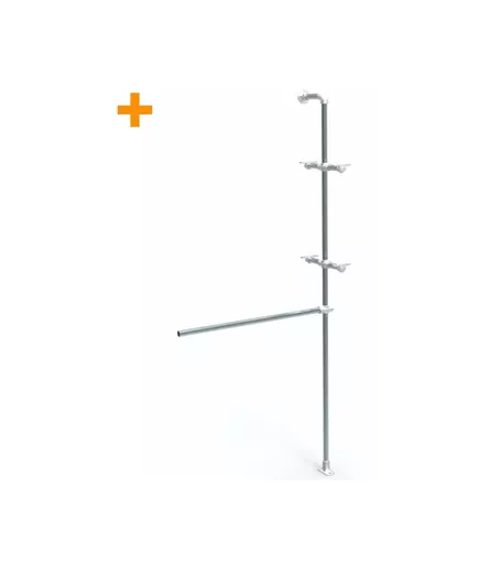 Wall Mounted Galvanised Metal Industrial Hanging/Shelving Add-On Bay