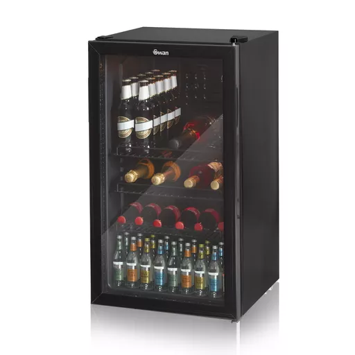 80L Black Undercounter Fridge