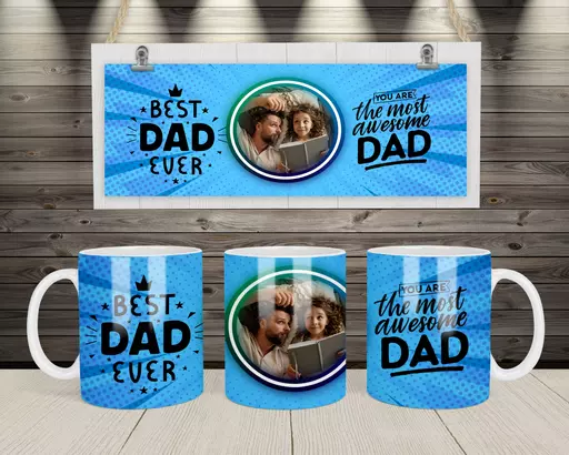 Personalised 'Best Dad Ever' Photo Mug