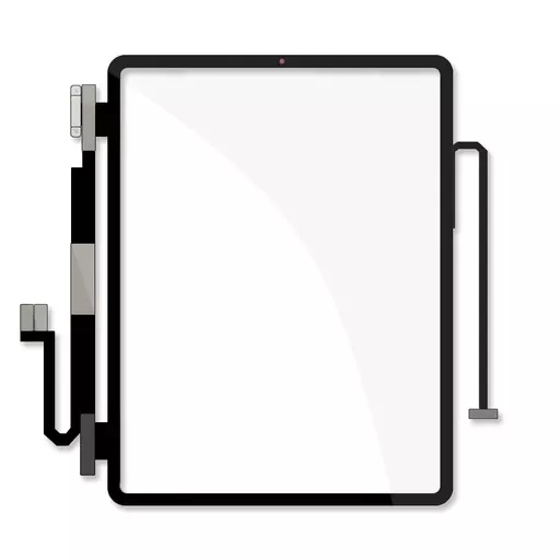 Glass w/ Touch (Glass + Digitizer) (CERTIFIED) (Black) - For Pro 12.9 (3rd Gen) / Pro 12.9 (4th Gen)