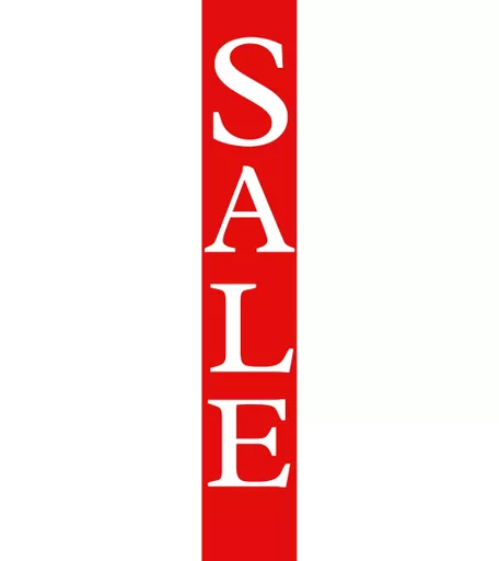 Vertical 'Sale' Poster Red &White - 267mm x 1575mm