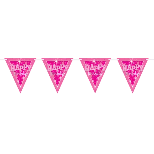 Pink Sparkle Flag Banner