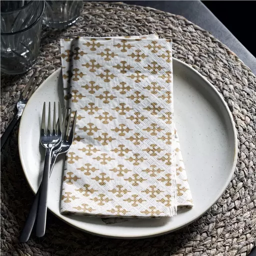 Napkins, Shield, Golden