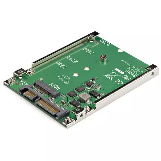StarTech.com M.2 SATA SSD to 2.5in SATA Adapter - M.2 NGFF to SATA Converter - 7mm - Open-Frame Bracket - M2 Hard Drive Adapter