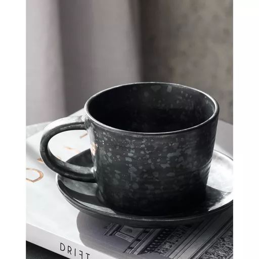 Cup & Saucer, Pion, Black/Brown