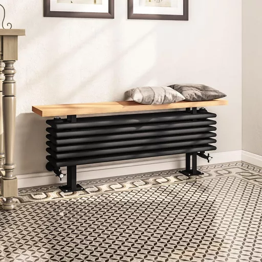 Imperia 6 Column Bench Radiator 480 x 1200mm Matt Black