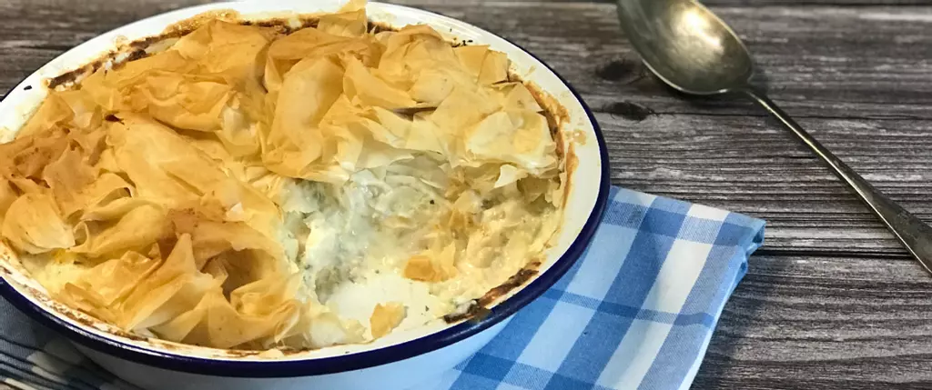 Creamy Filo Fish Pie
