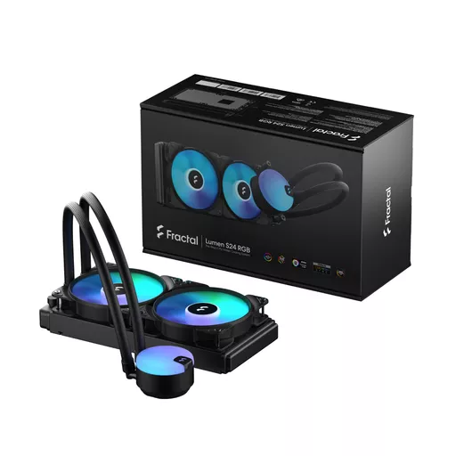 Fractal Design Lumen S24 v2 RGB Processor All-in-one liquid cooler 12 cm Black 1 pc(s)