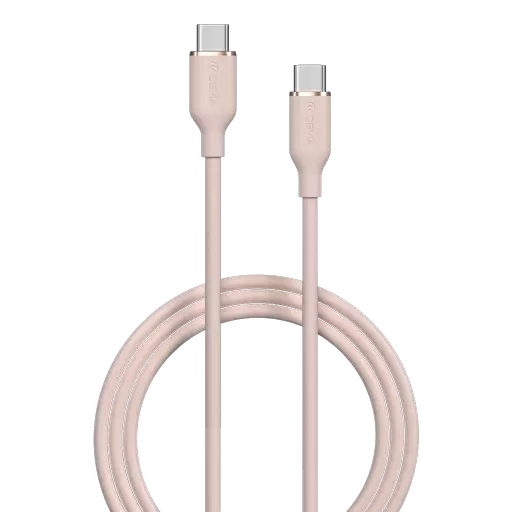 CABLE USB-C A USB-C SILICONE PD 3A 1.2M JELLY SERIES - White — Cover company