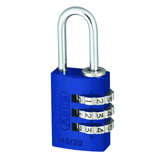 ABUS 145 Series Coloured Aluminium Combination Open Shackle Padlock