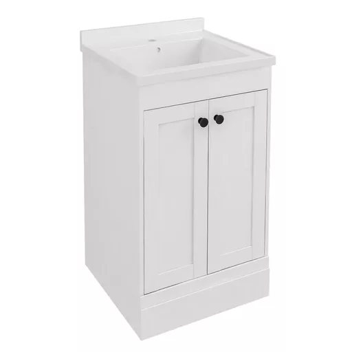 Hardwick 5CM 2 Door Square Basin Vanity Unit - Matt White