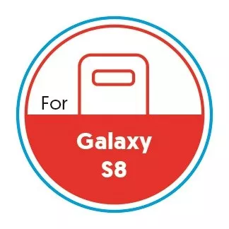 Smartphone Circular 20mm Label - Galaxy S8 - Red