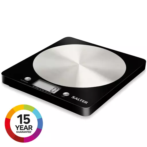 SALTER DISC ELECTRONIC SCALE BLACK 5KG