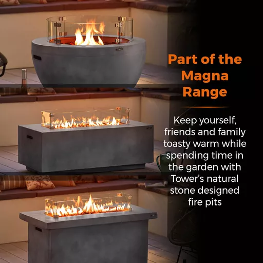 Magna Rectangular Gas Fire Pit