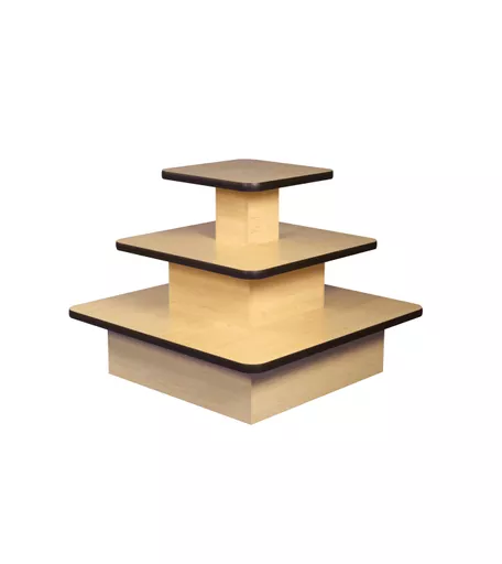 Maple 3 Tier Square Display Table - 1200mm x 1200mm x 950mm