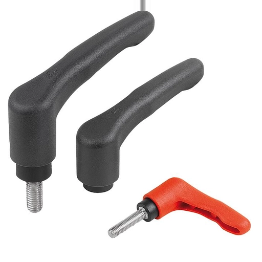 K1743 - Eco Clamp Levers With Reinforced Plastic Handle And Stainless Steel Thread M4-M10