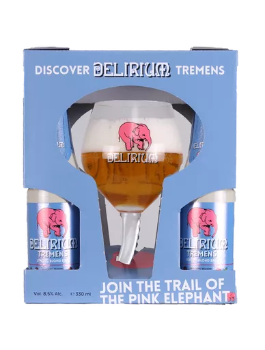 Delirium Gift Pack 4x33cl + 1 glass