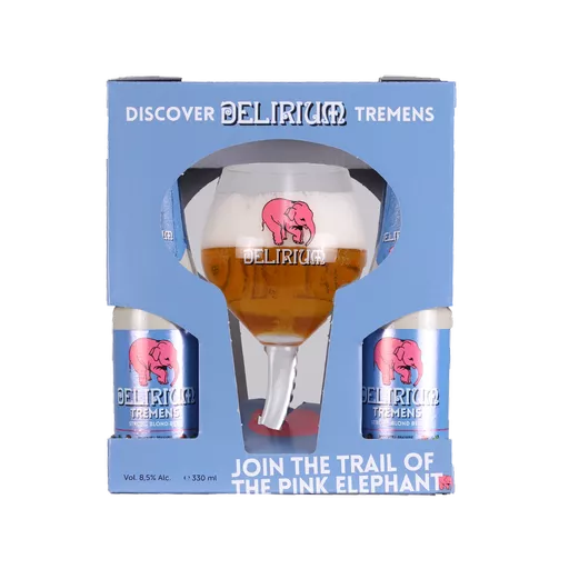 Delirium Gift Pack 4x33cl + 1 glass