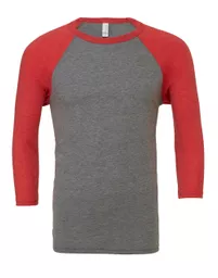 Canvas Unisex 3/4 Sleeve Baseball Tee