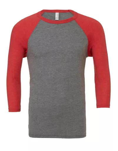 Canvas Unisex 3/4 Sleeve Baseball Tee