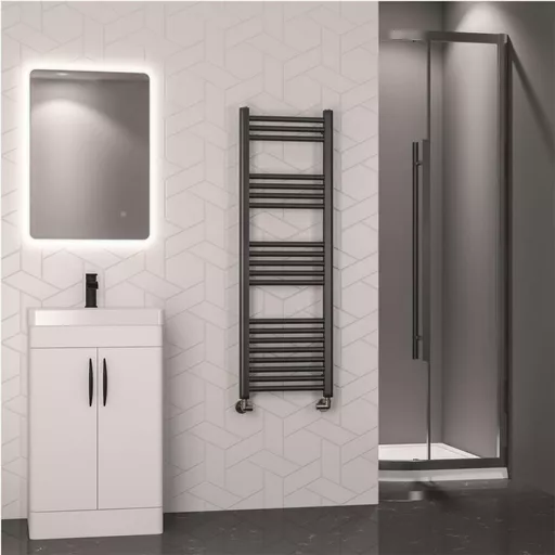 Wendover Straight Multirail 1200 x 400 Brushed Gunmetal