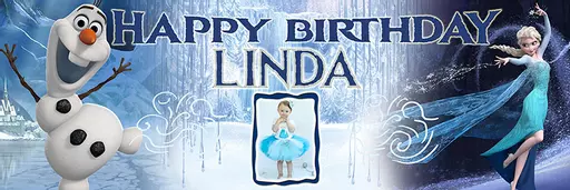 celebrate with frozen themed birthday banner with photo and name.jpg