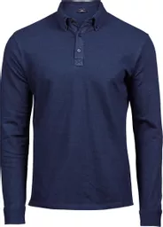 Men's Fashion Long Sleeve Luxury Stretch Polo