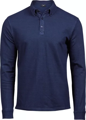 Men's Fashion Long Sleeve Luxury Stretch Polo