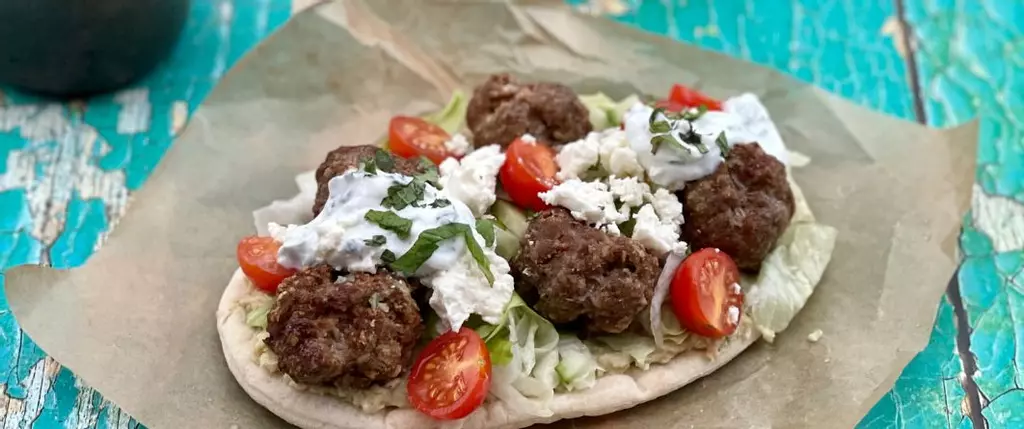 Spiced Lamb Flatbreads with Feta