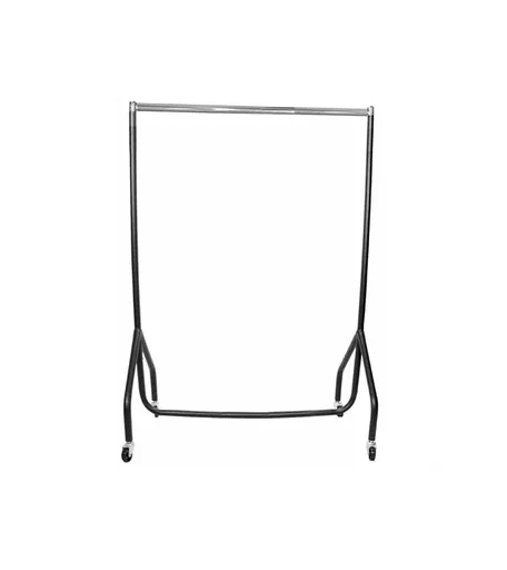 4ft Junior Black with Chrome Top Heavy Duty Clothes Rail