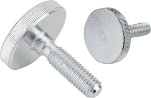 K1163 - Knurled Thumbscrews Low Profile In Steel & Stainless Steel Size M3-M10