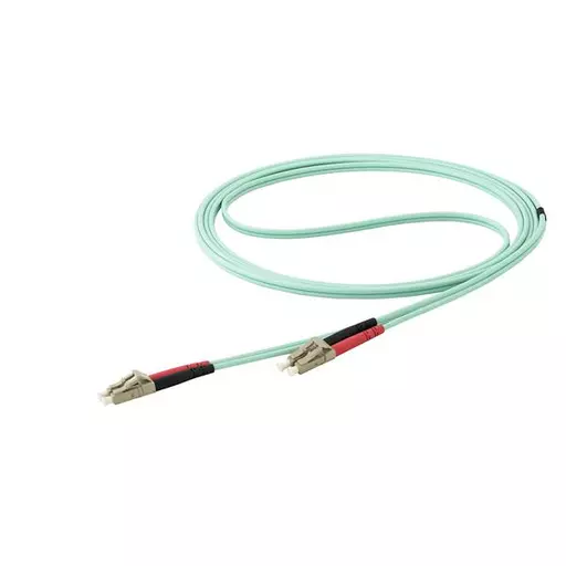 StarTech.com 15m (50ft) LC/UPC to LC/UPC OM4 Multimode Fiber Optic Cable, 50/125µm LOMMF/VCSEL Zipcord Fiber, 100G Networks, Low Insertion Loss, LSZH Fiber Patch Cord