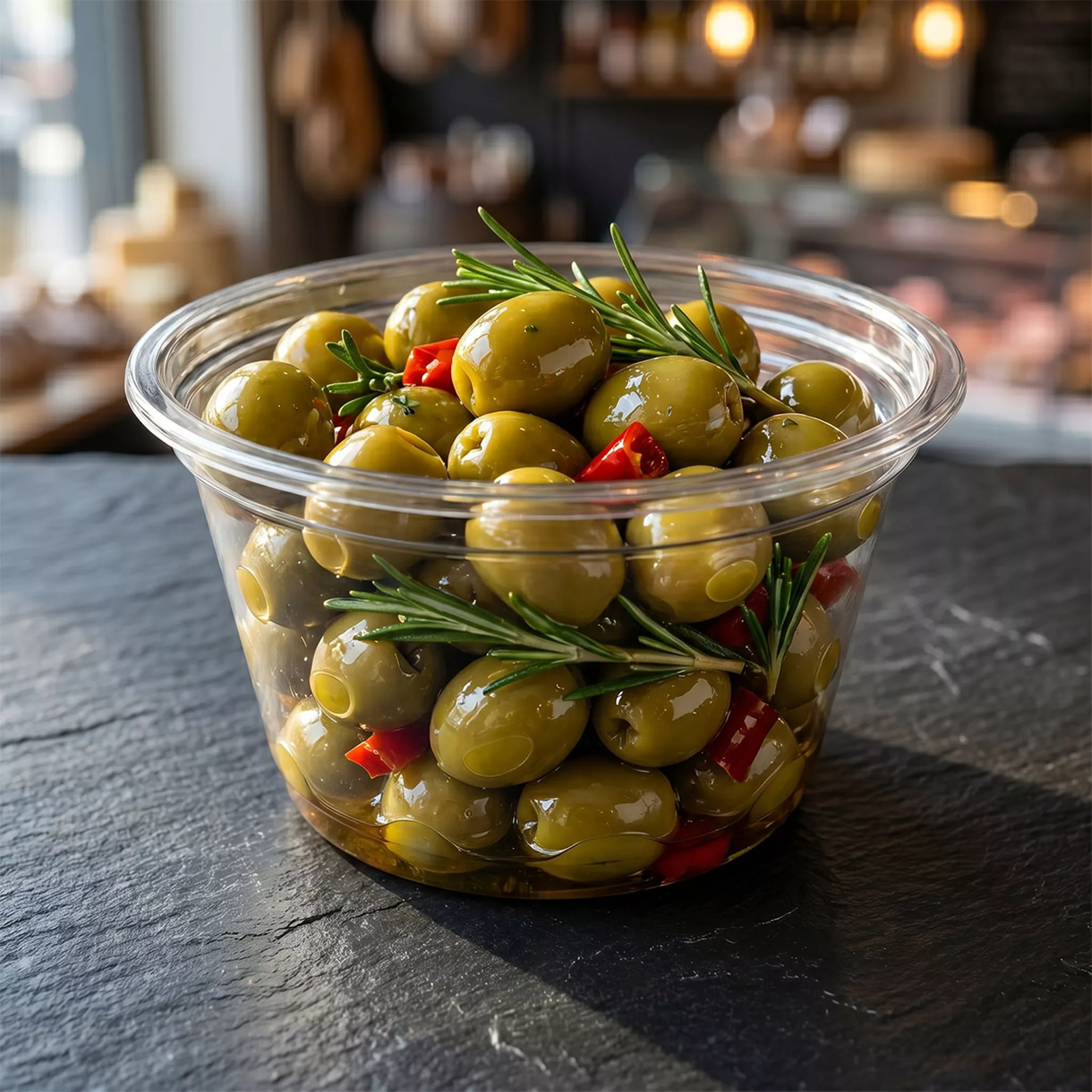 Clear PET deli pots and containers