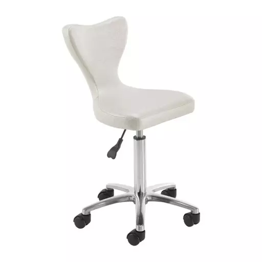 REM Clover Stylist-Beauty Stool - White