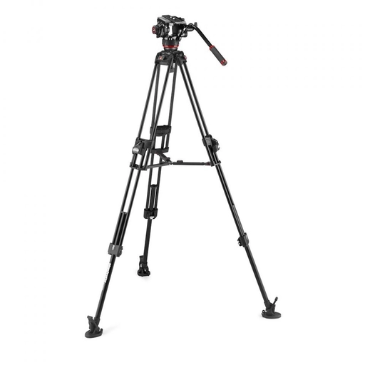 Manfrotto Fluid Video Head with 645 Fast Twin Alu Tripod