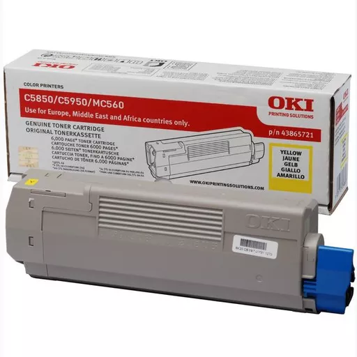 OKI 43865721 Toner yellow, 6K pages/5% for OKI C 5850