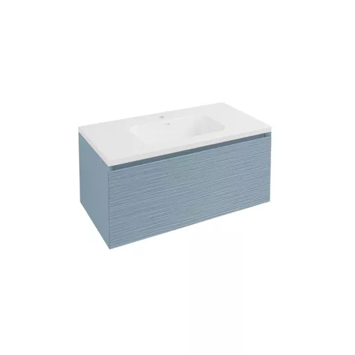 Langley 90cm Wall Hung Vanity Unit - Harbour Blue