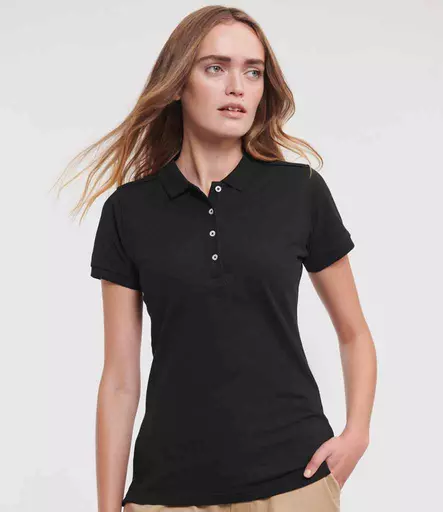 Russell Ladies Stretch Piqué Polo Shirt