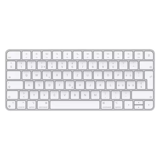 Apple Magic keyboard USB + Bluetooth Swiss Aluminium, White