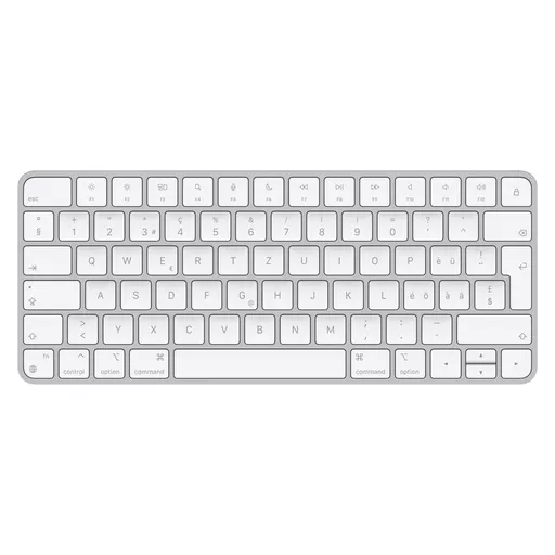 Apple Magic keyboard USB + Bluetooth Swiss Aluminium, White