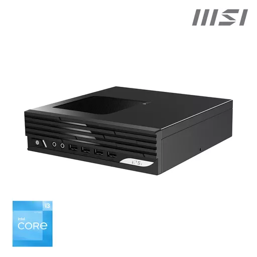 MSI PRO DP21 12M Intel Core i3 12100 Barebone, Mini PC, SFF, 2.3L, Type C, USB 3.2 Gen2, HDMI, DisplayPort, LAN, WiFi, BT, VESA, Supports Max 64GB DDR4 SO-DIMM (2 Slots), M.2 (1 Slot), 2.5'SSD/HDD (2 Slot)