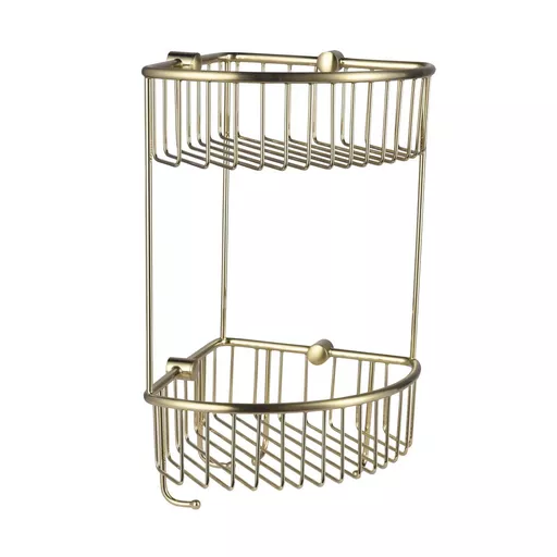 Baskets Double Basket - Brushed Brass