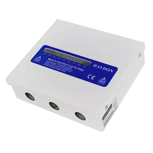 HAYDON MARKETING CCTV Boxed Power Supply Multi Way Flexible Up To 9 Way 12VDC Max Output 5 Amp