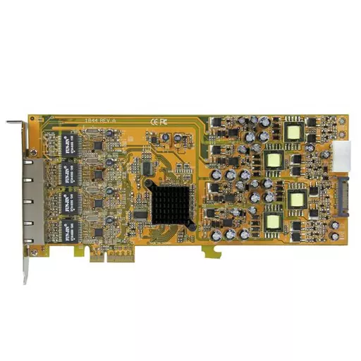 StarTech.com 4 Port Gigabit Power over Ethernet PCIe Network Card - PSE / PoE PCI Express NIC