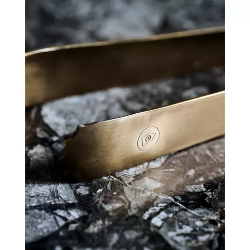 Ice cube tong, Baar, Antique brass finish