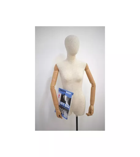 Vintage Female Bust with Wooden Articulated Arms